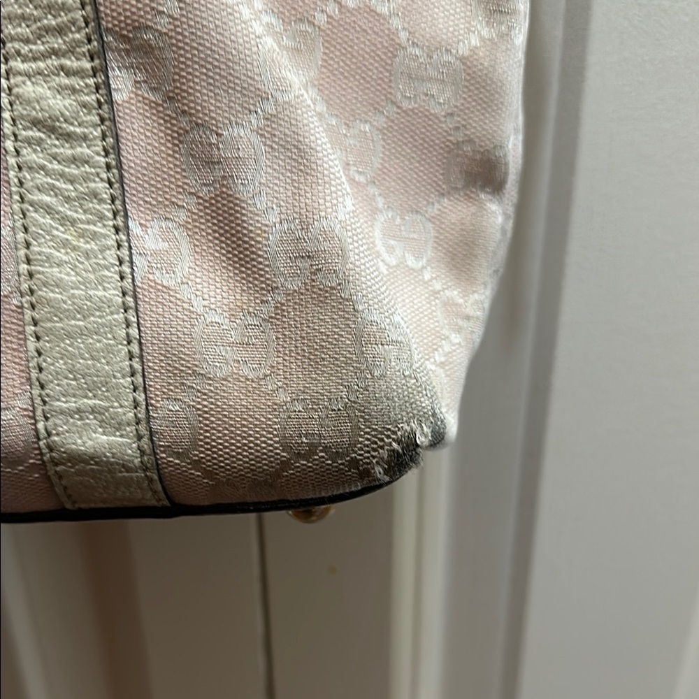 Gucci Pink Canvas gold hardware medium handbag - Picture 4 of 7